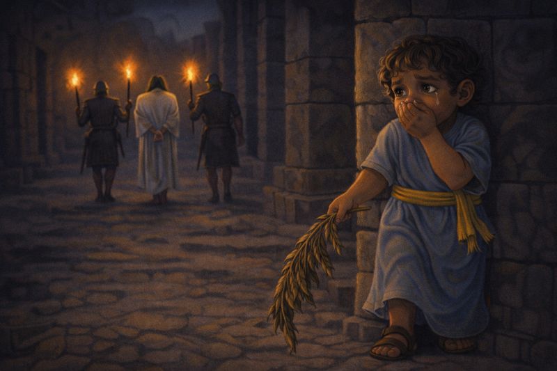 Child hiding during the arrest